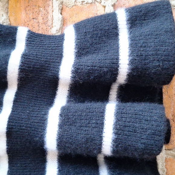 Saks Fifth Avenue Collection Striped Cashmere Peplum Sweater - Picture 8 of 12